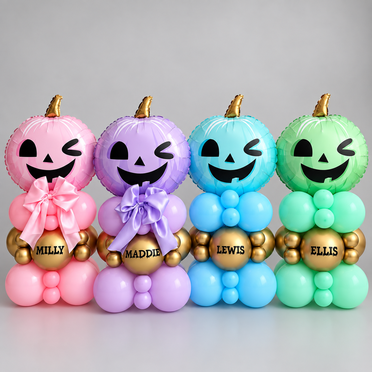 Pastel Pumpkin Mini Balloon Column Set