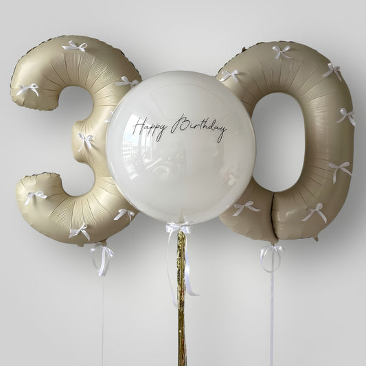 Cream & White Birthday Set