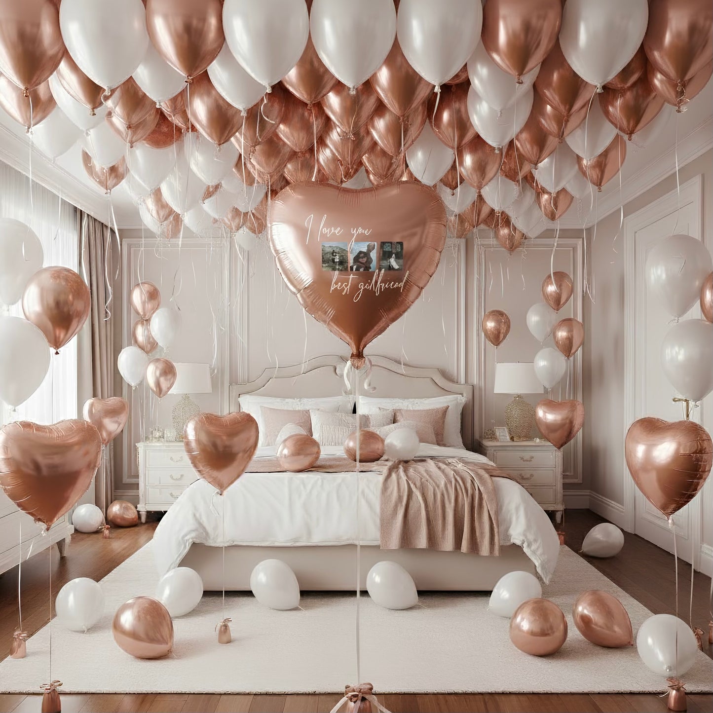 Grand Rose Gold Balloon Room Set (Customized)