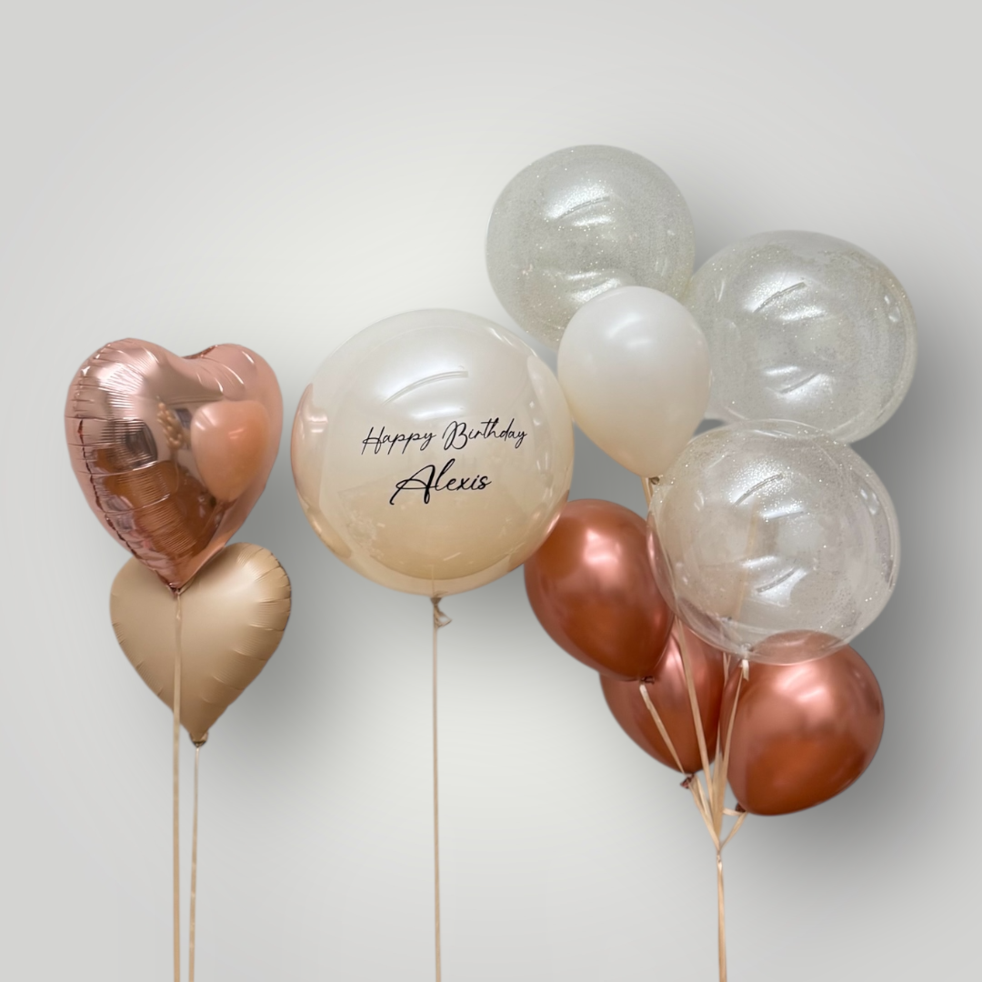 Rose Gold Glitter Birthday Set