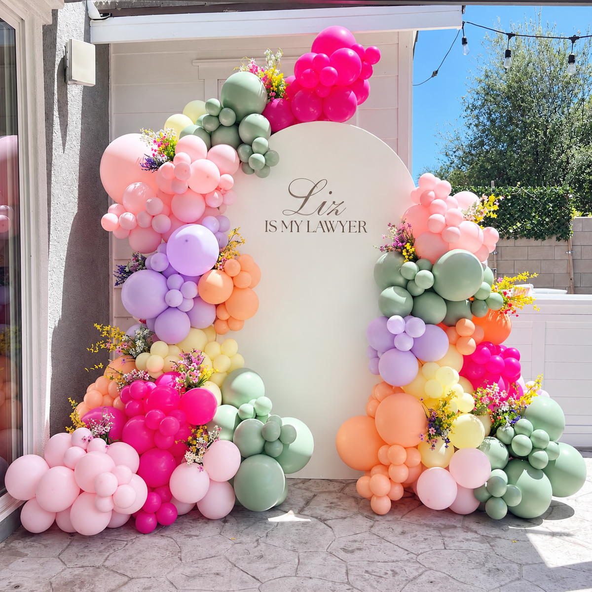 Pastel Garden Balloon Backdrop