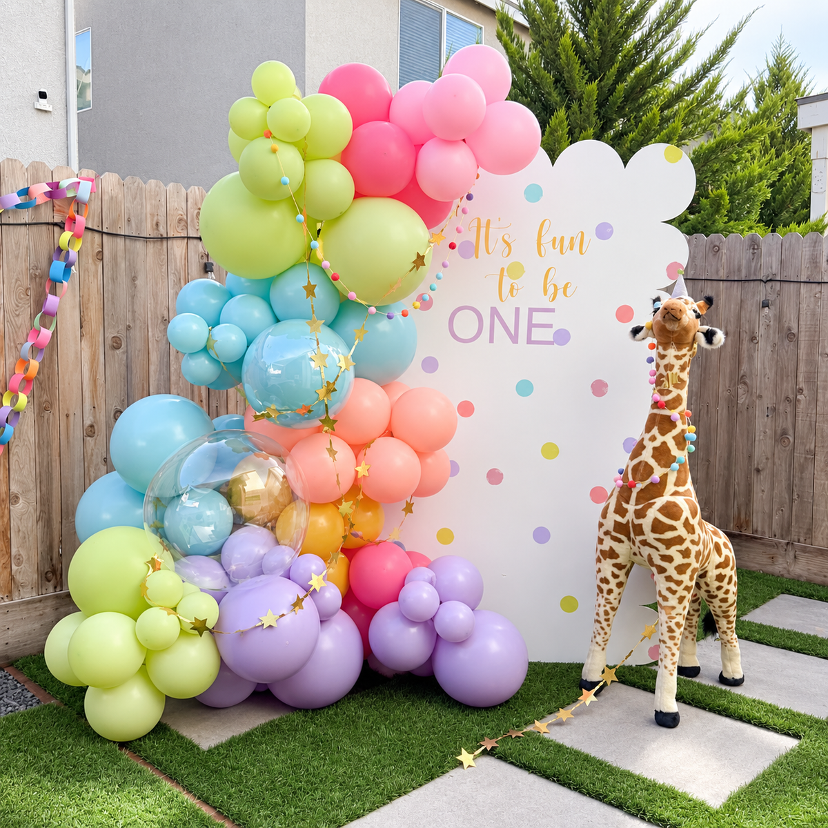 Fun to Be One Balloon Backdrop
