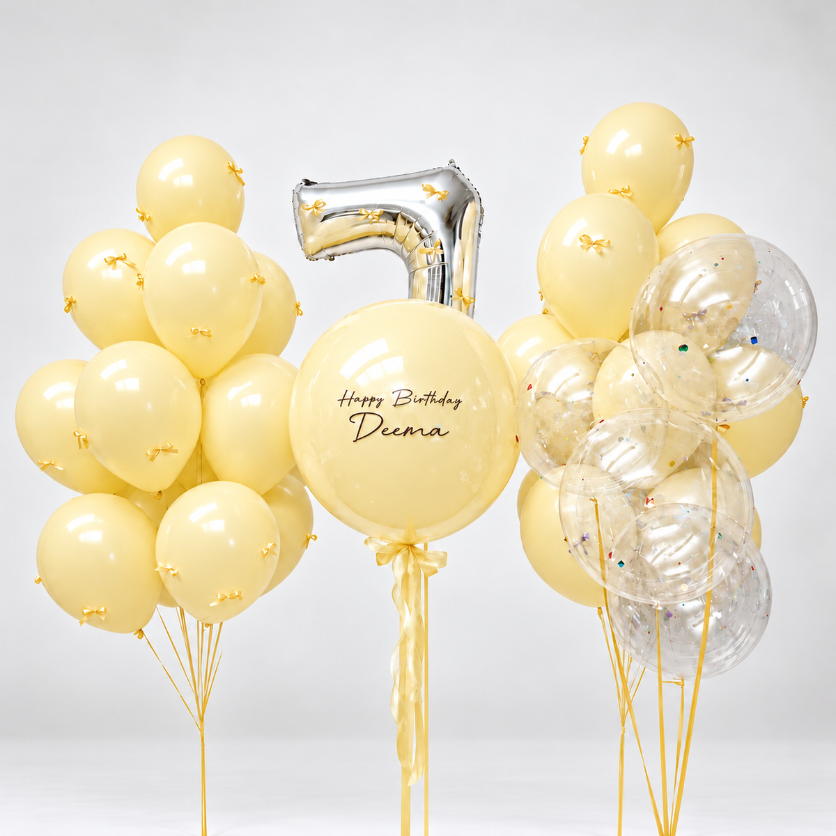 Pastel Bows and Gems Balloon Set (Select Colors)