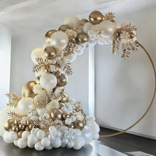 Circle Stand with Custom Balloon Garland – Full Package