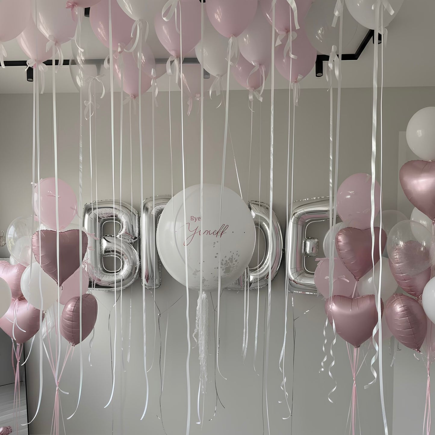 Bachelorette Party X-Large White & Pink Set