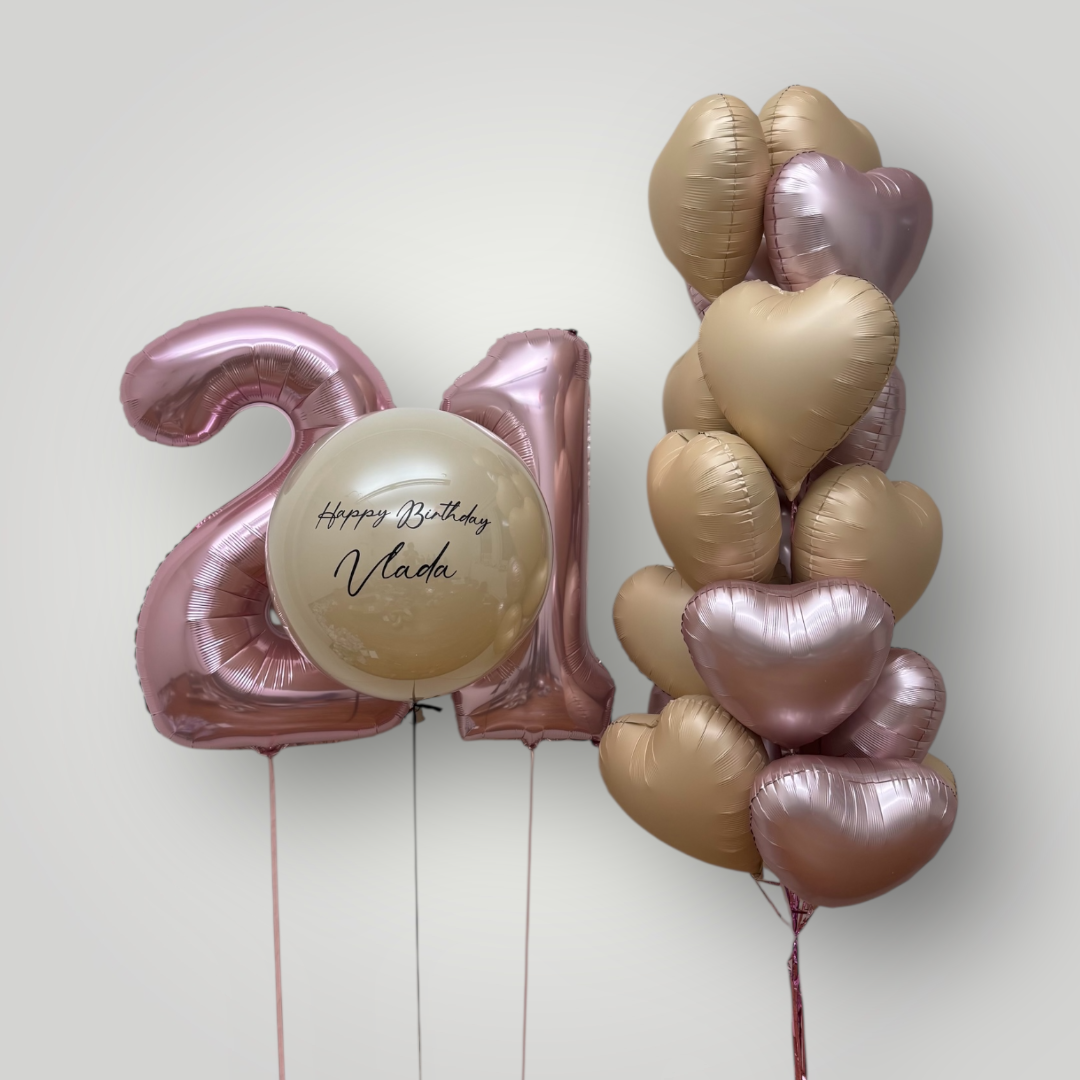 Pink & Beige Birthday Set