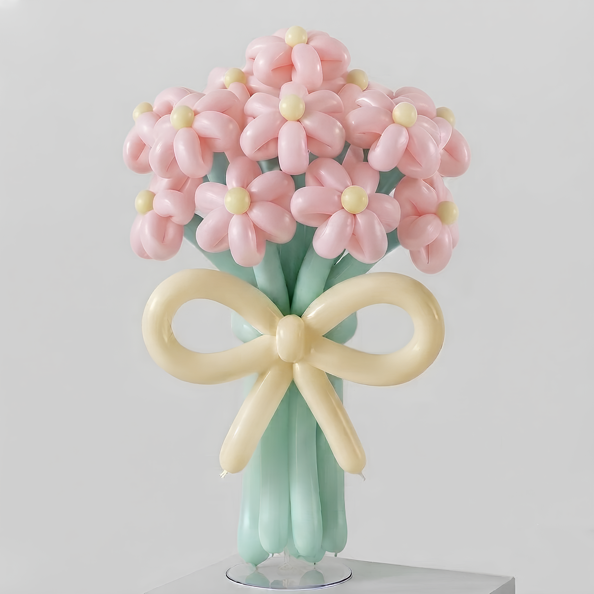 Pastel Pink Balloon Daisies
