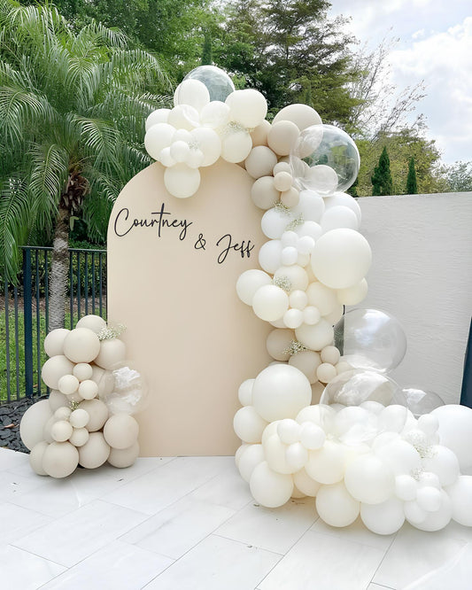 Engagement Backdrop & Garland Set - 8 ft - Custom Print