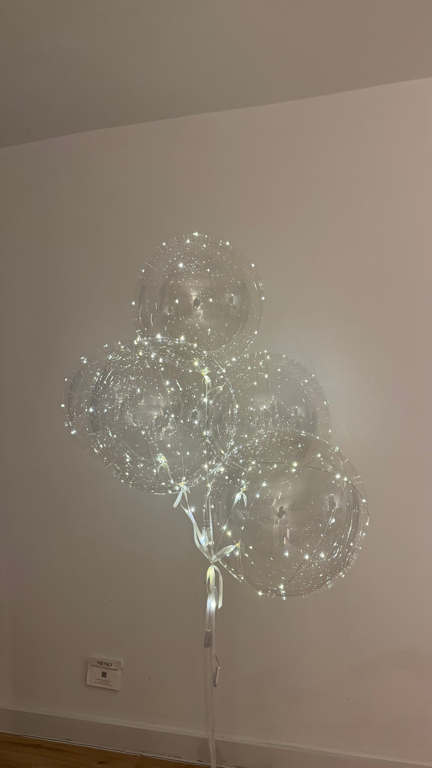 5 LED Balloons (helium inflated)
