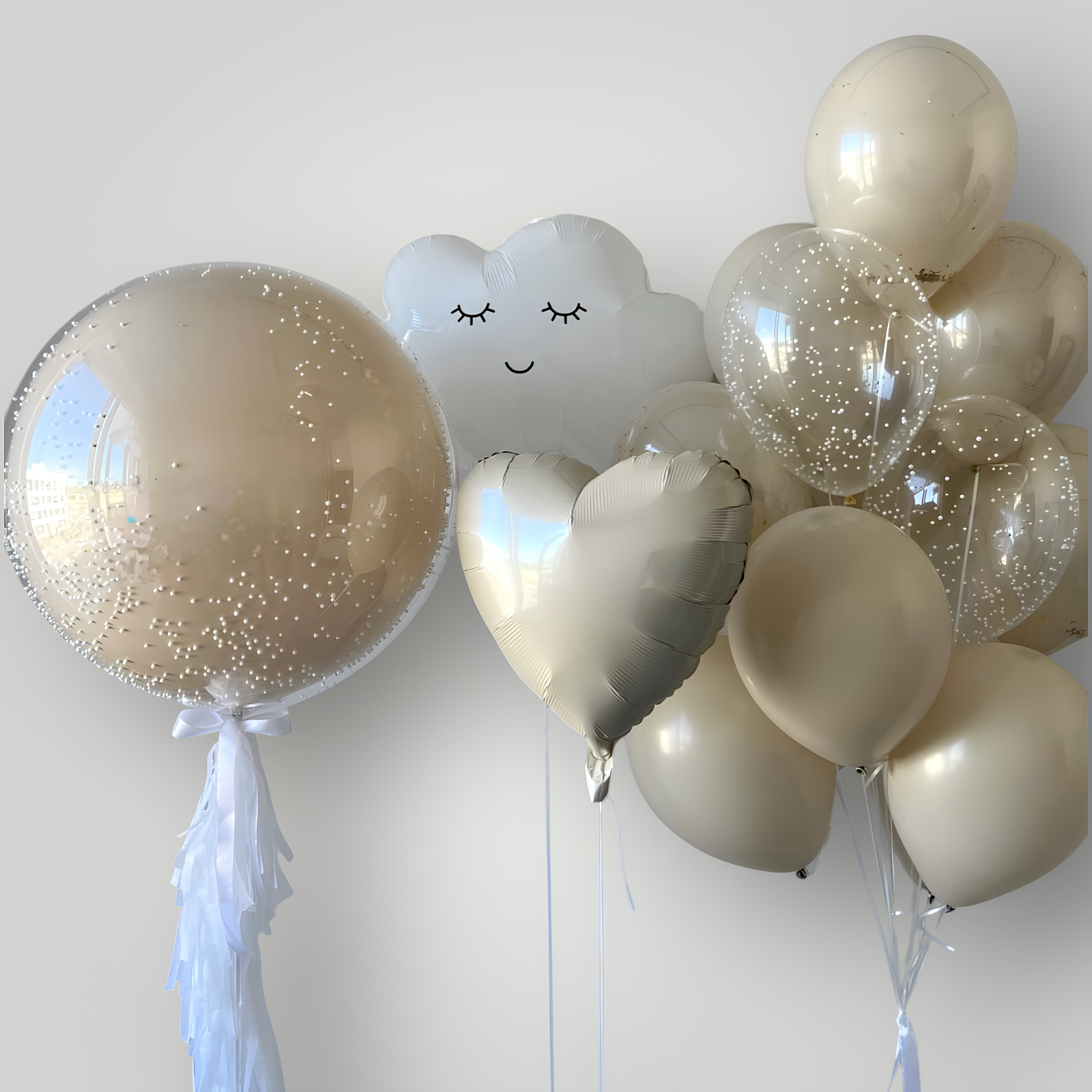 Baby Cream Balloon Set (Customized)