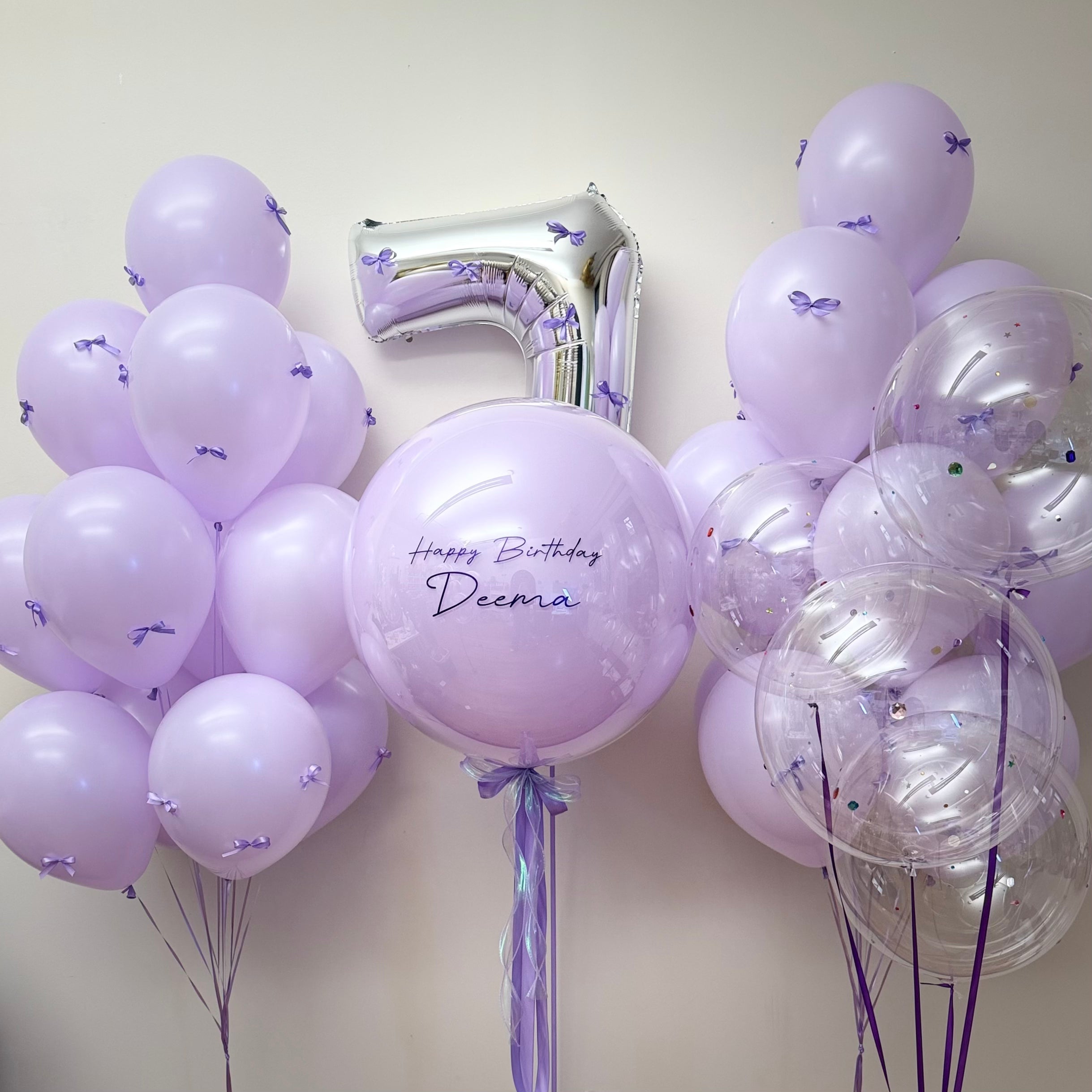 Pastel Bows and Gems Balloon Set (Select Colors)