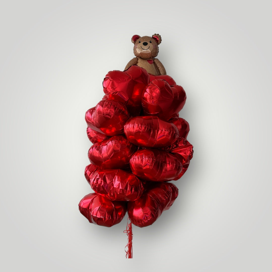 50 Red Hearts and a Lovely Bear