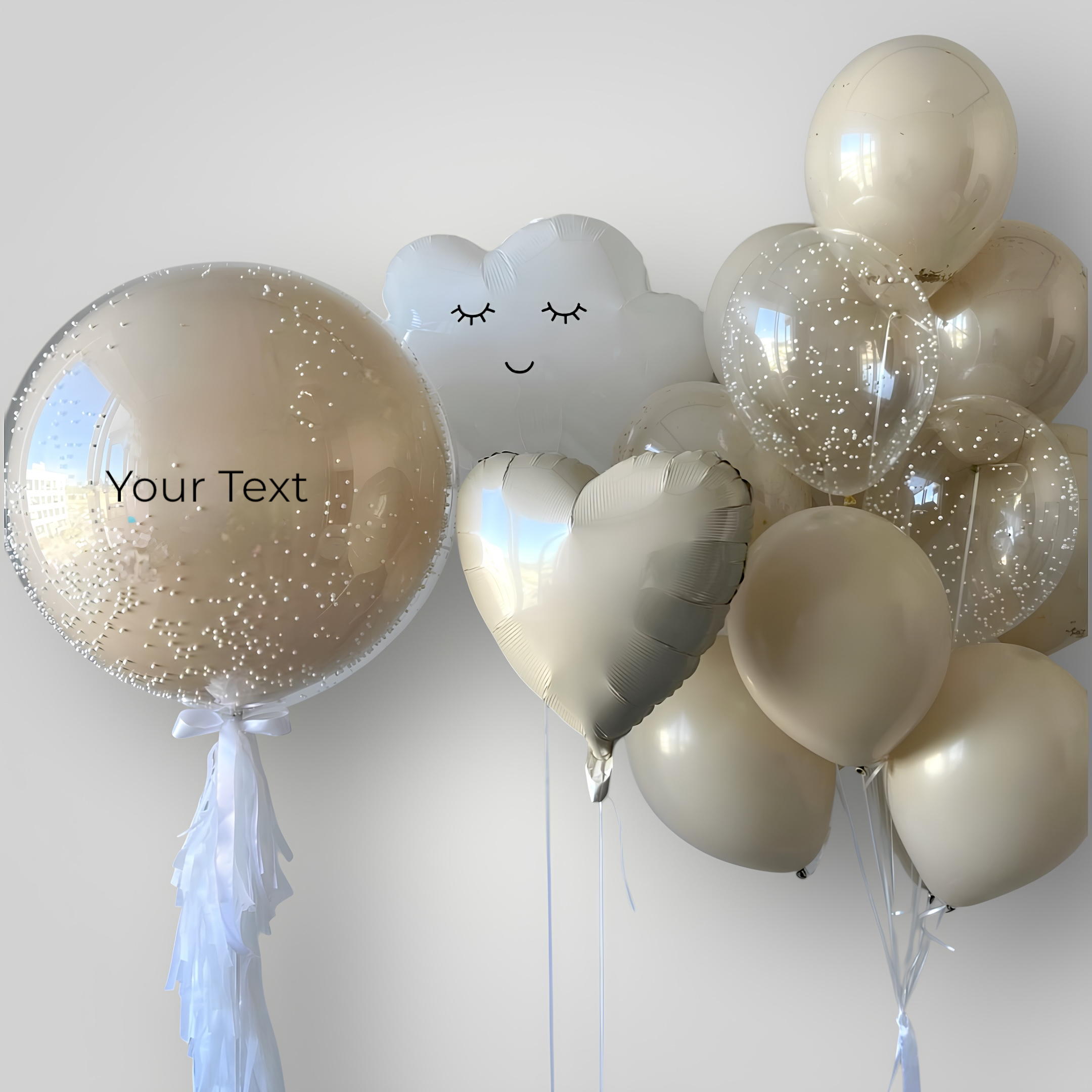 Baby Cream Balloon Set (Customized)