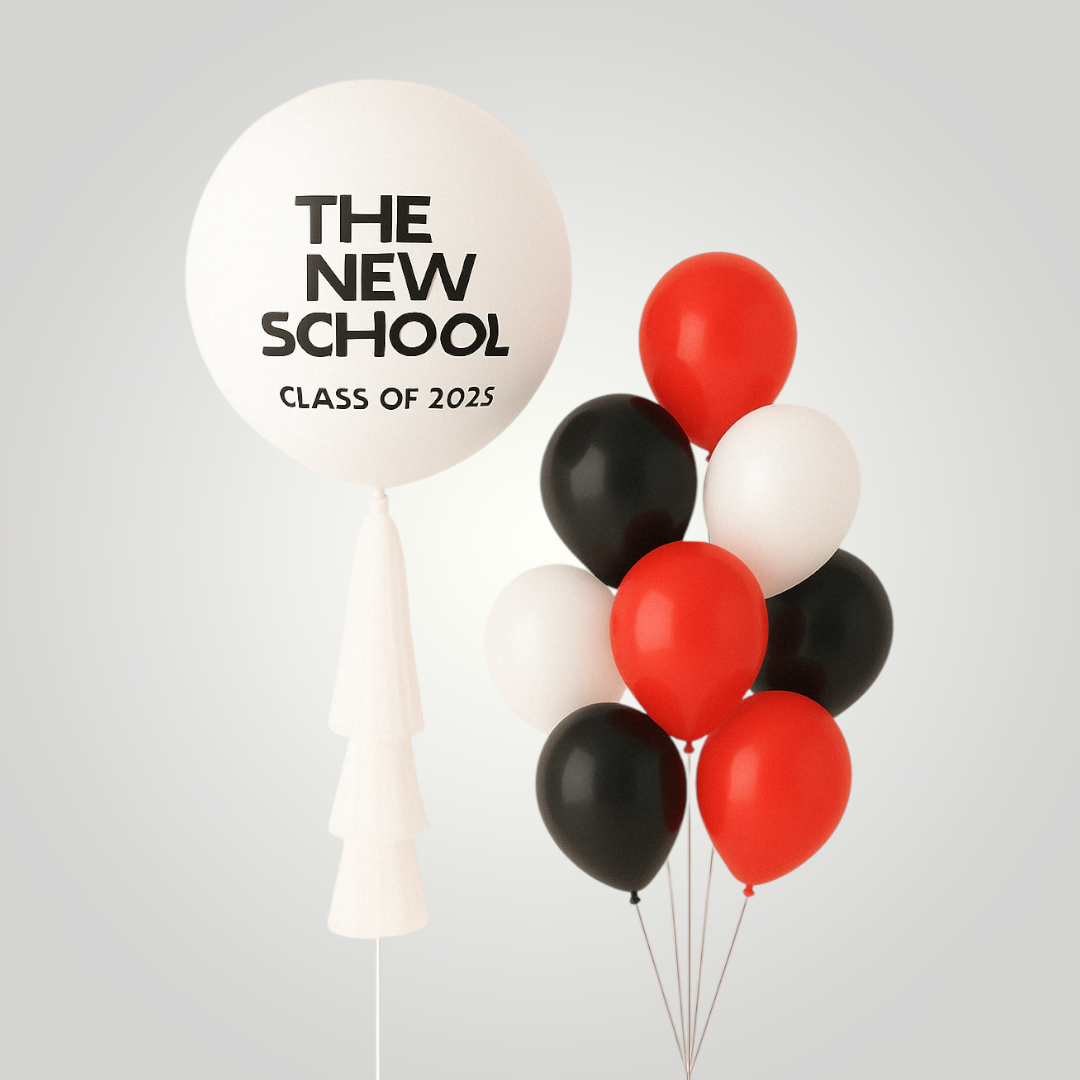 The New School Graduation Balloons - Custom