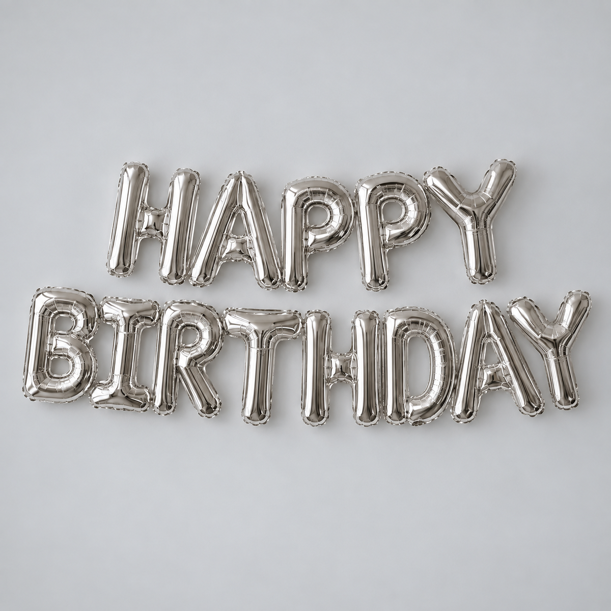 “Happy Birthday” balloon sign - select color