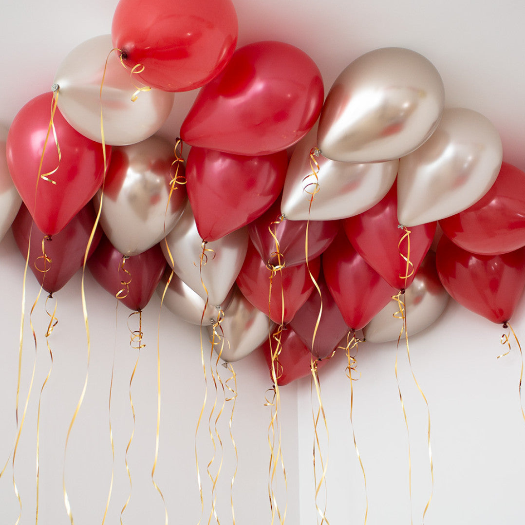 Luxe Burgundy Champagne Balloons