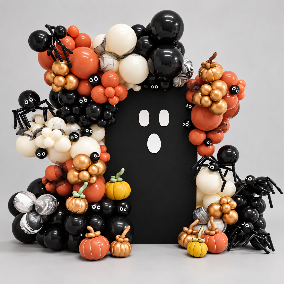 Pumpkin & Spider Halloween Balloon Backdrop