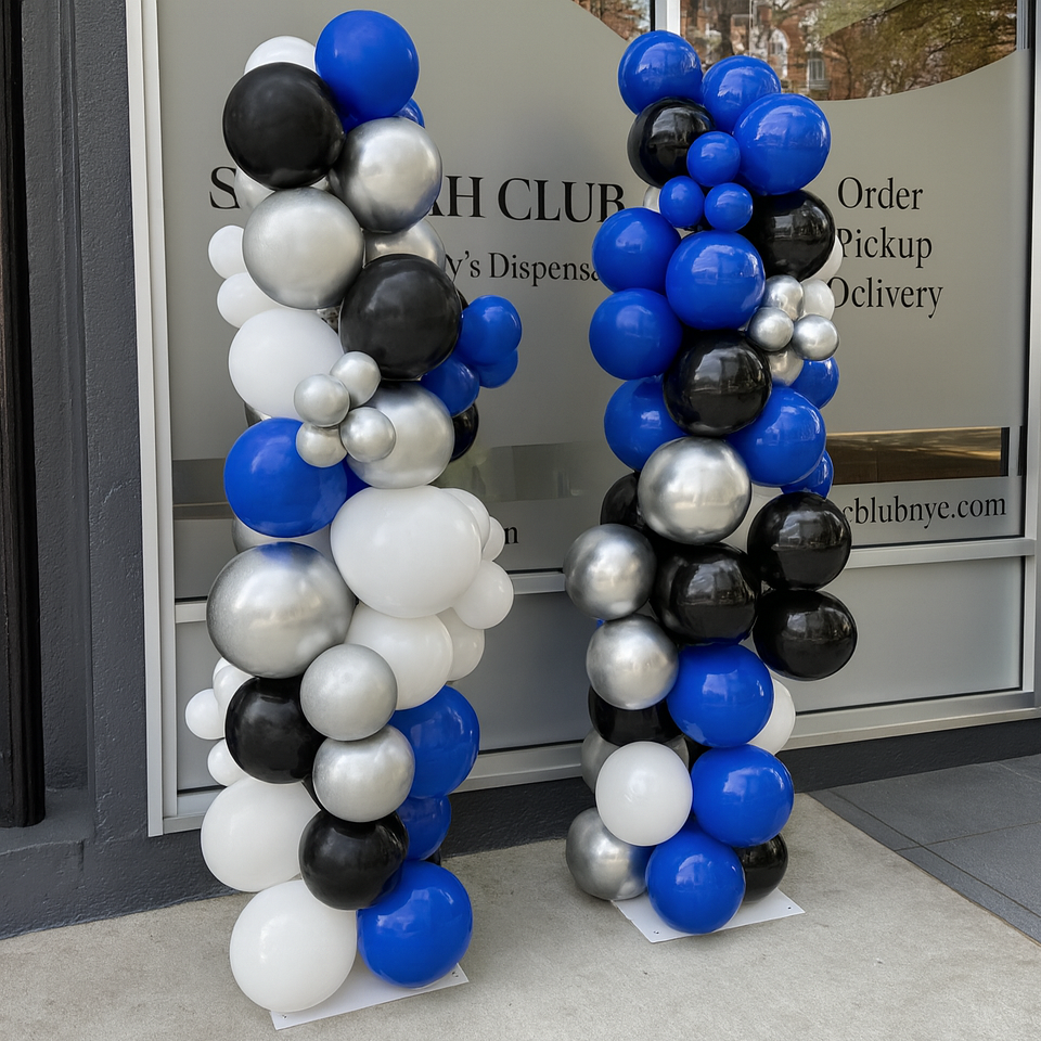 Organic Balloon Columns - Set of 2