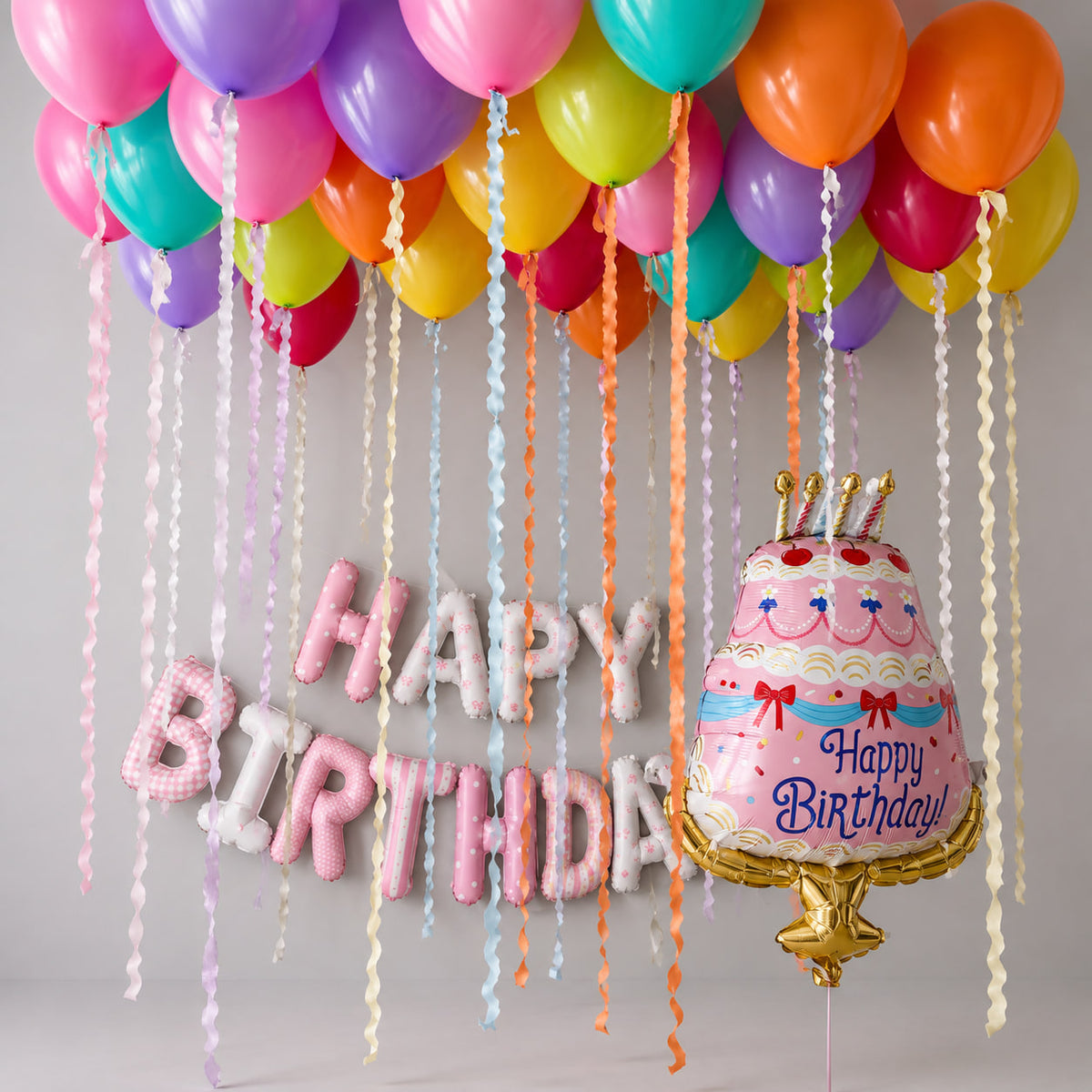Colorful Birthday Ceiling Balloon Set