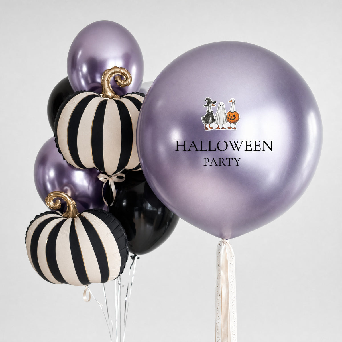 Spooky Chic Pumpkin Party Balloon Set