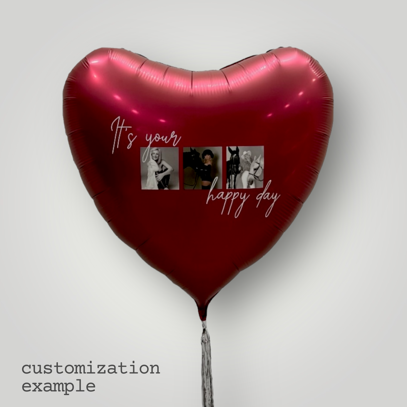 Deluxe Red Love Balloon Room Set with GIANT 68" Custom Heart (Customized)
