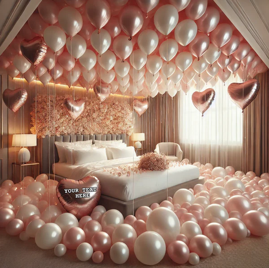 Creative Balloon Room Decorations with Balloons for your Valentines