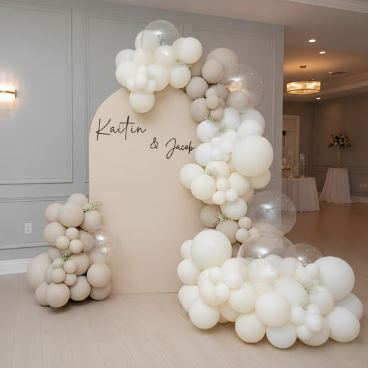 Engagement Backdrop & Garland Set - 8 ft - Custom Print
