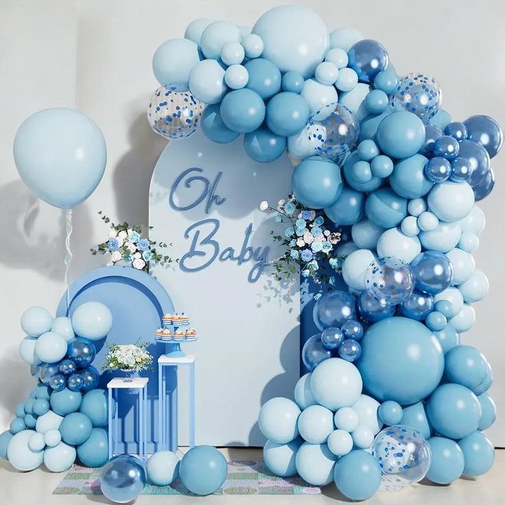 Baby Shower / Gender Reveal Backdrop & Garlands - 15 ft