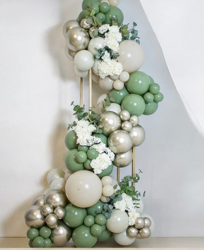 Balloon Garland with floral add-ons