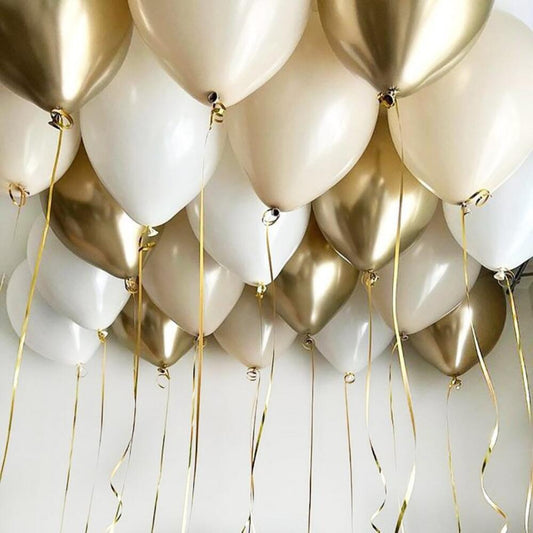 Cream Gold Balloons