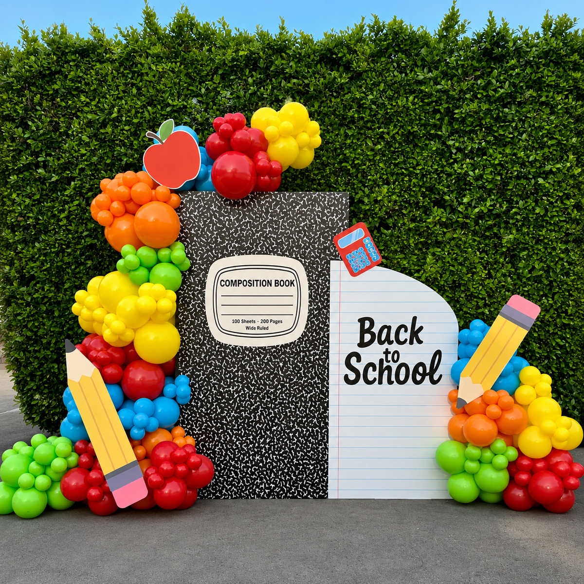 Back to School Mixed Size Balloon Set