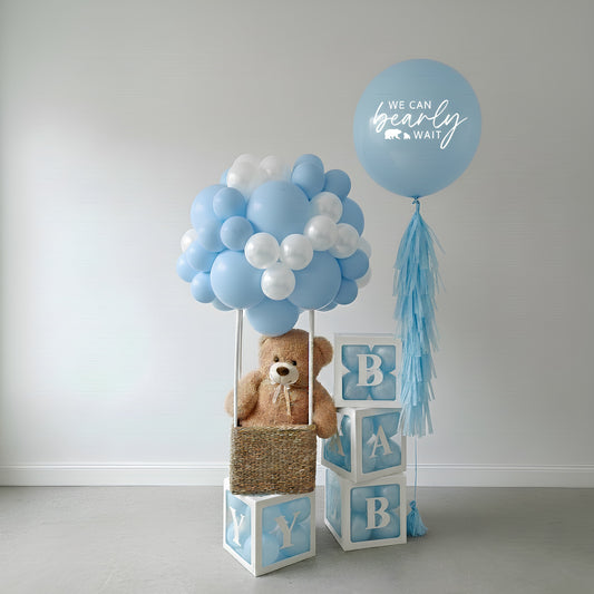 Blue Teddy Bear Dreams Set (Custom Text & Colors)