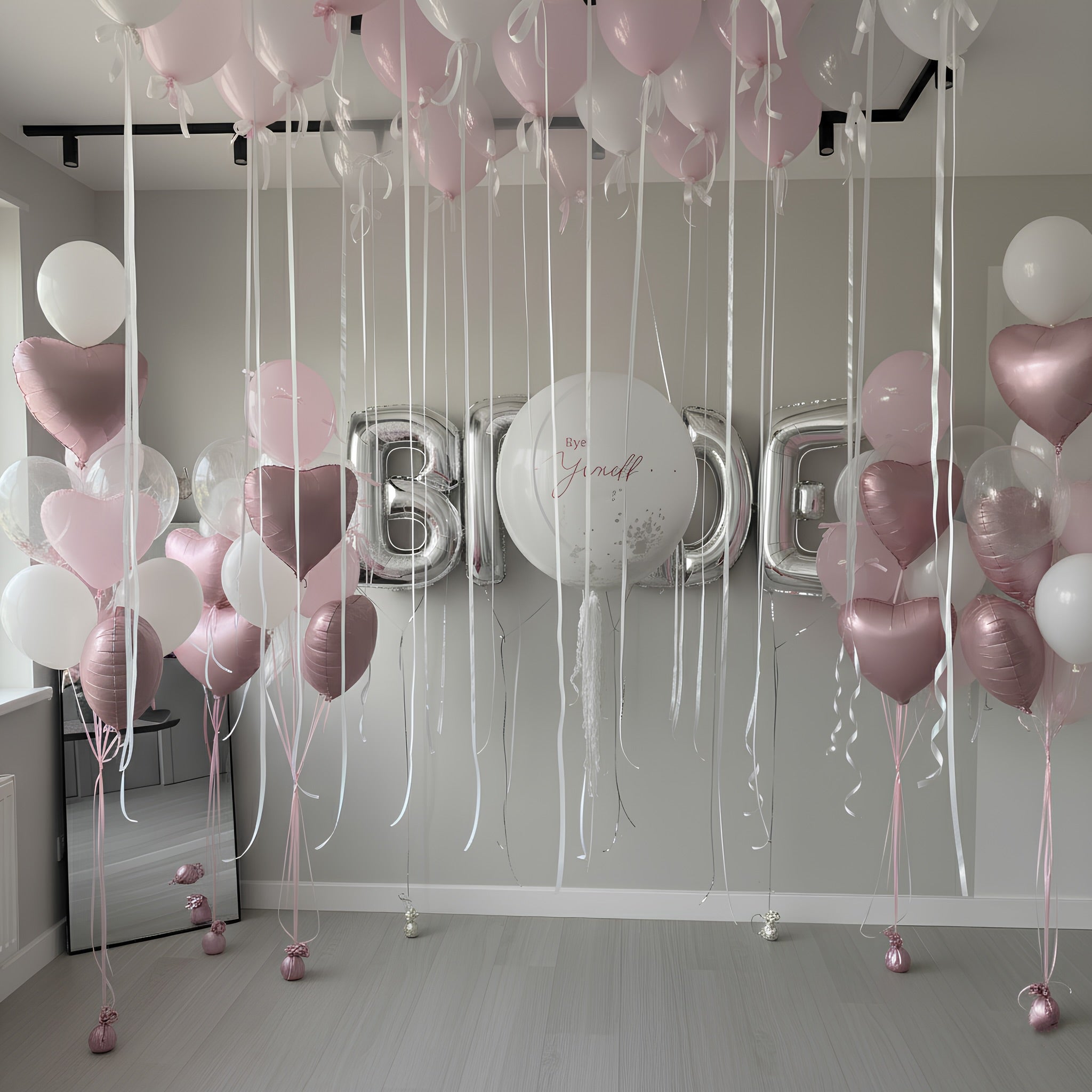 Bachelorette Party X-Large White & Pink Set
