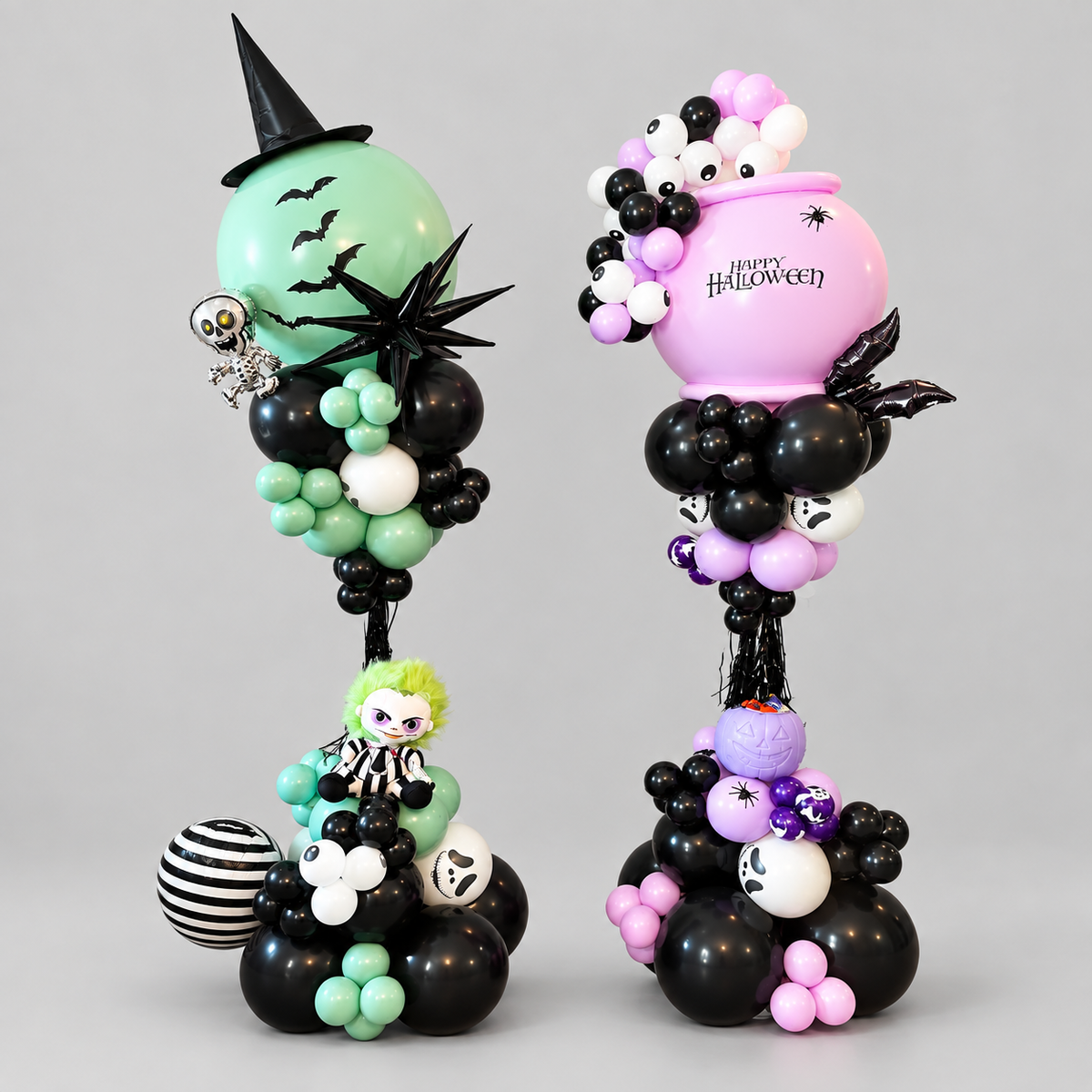 Spooky Witch Halloween Balloon Towers