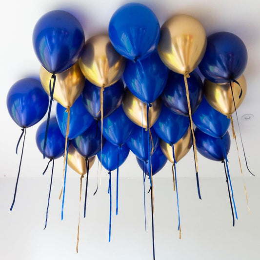 Blue Gold Balloons