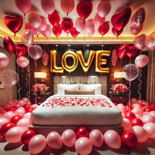 Pink & Red LOVE Balloon Room Set