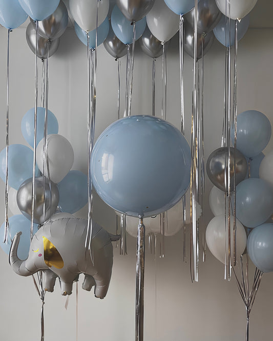Baby Blue Elephant Room Set