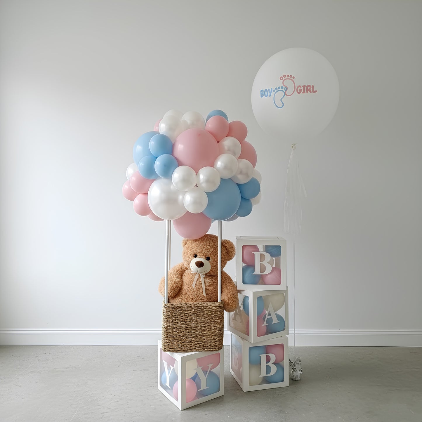 Pastel Dreams Gender Reveal Set (Custom Text & Colors)