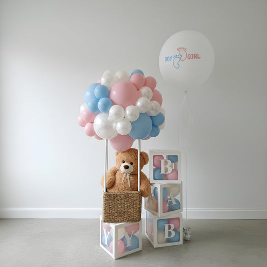Pastel Dreams Gender Reveal Set (Custom Text & Colors)