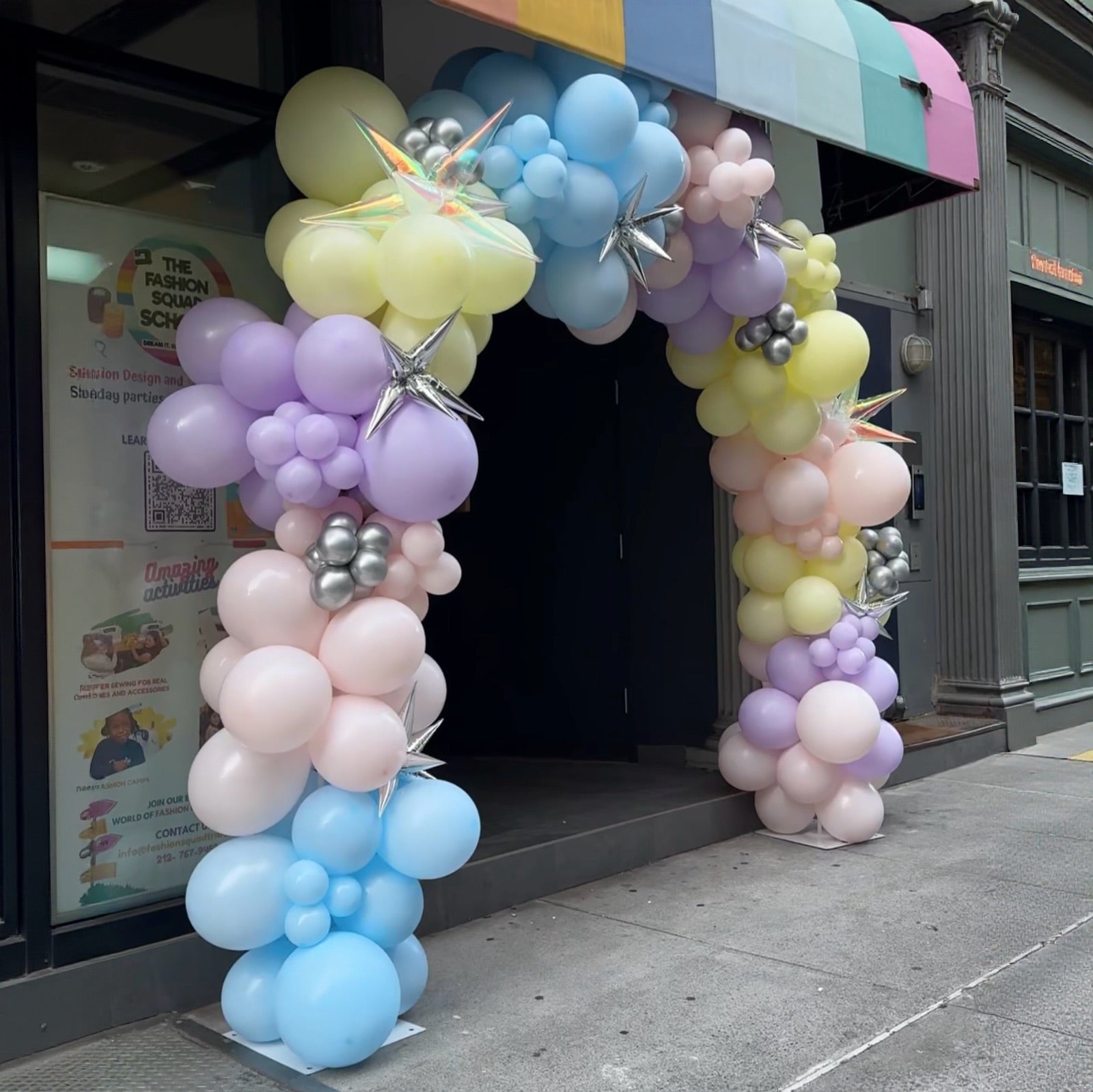 Organic Balloon Arch with Mylar add-ons