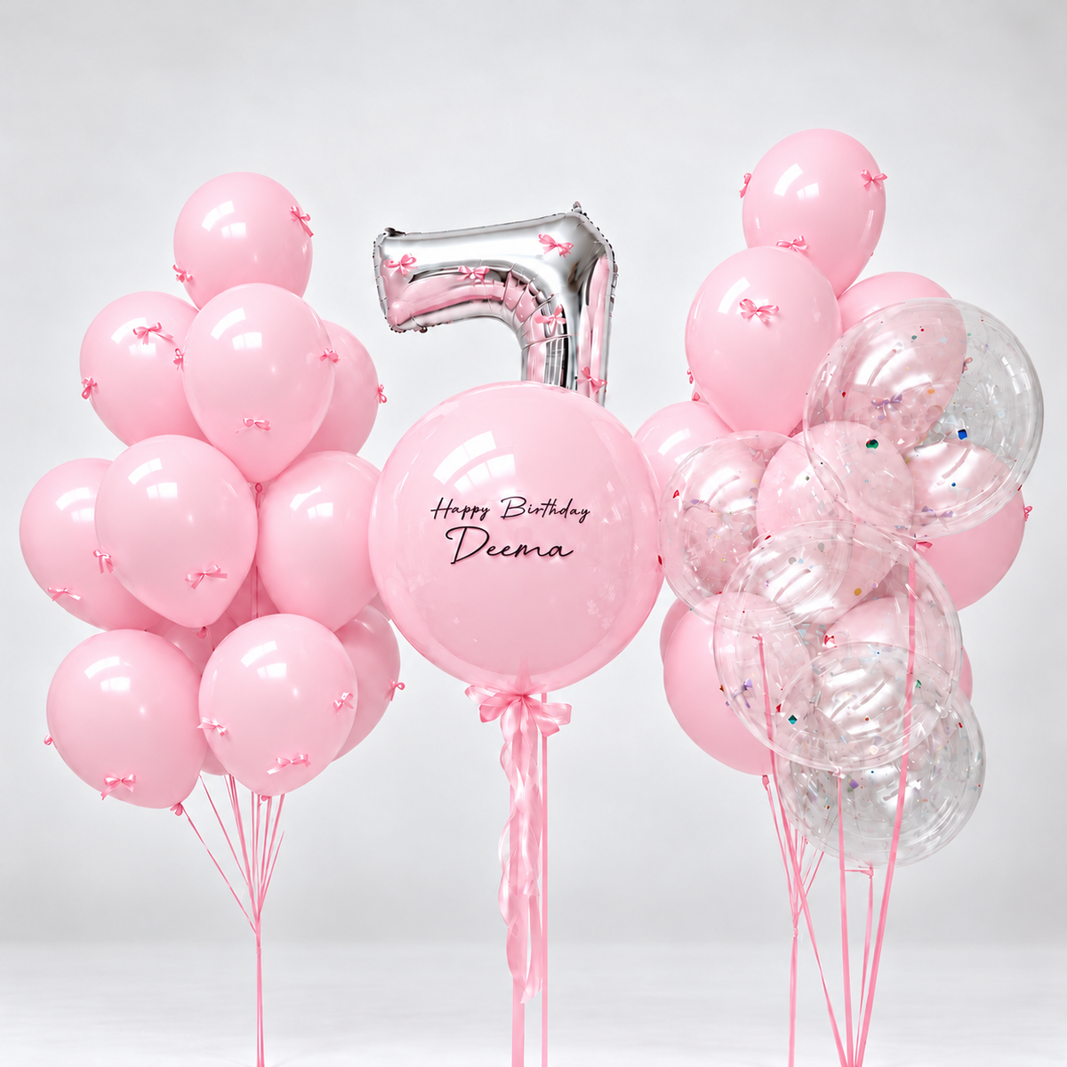 Pastel Bows and Gems Balloon Set (Select Colors)