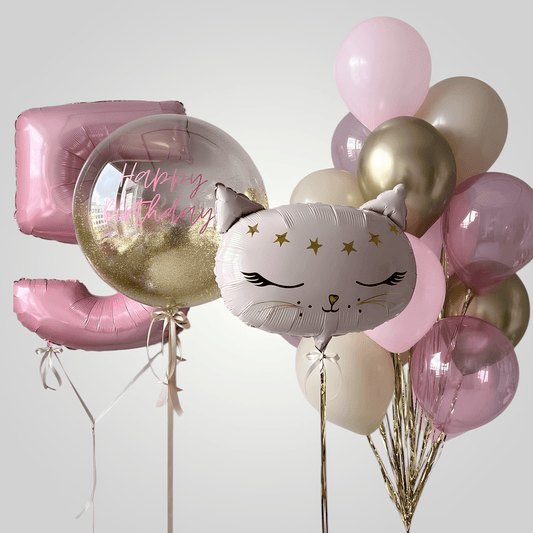 Pink Stardust Kitty Birthday Set