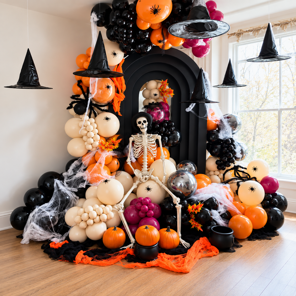 Haunted Halloween Balloon Backdrop
