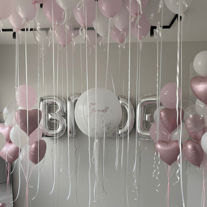 Bachelorette Party X-Large White & Pink Set