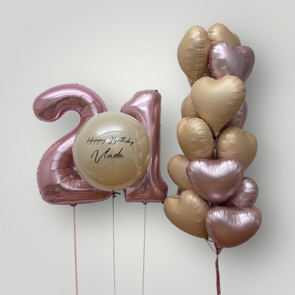 Pink & Beige Birthday Set