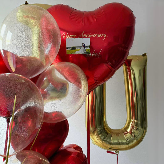 I LOVE U - Red & Gold Set (Customized)