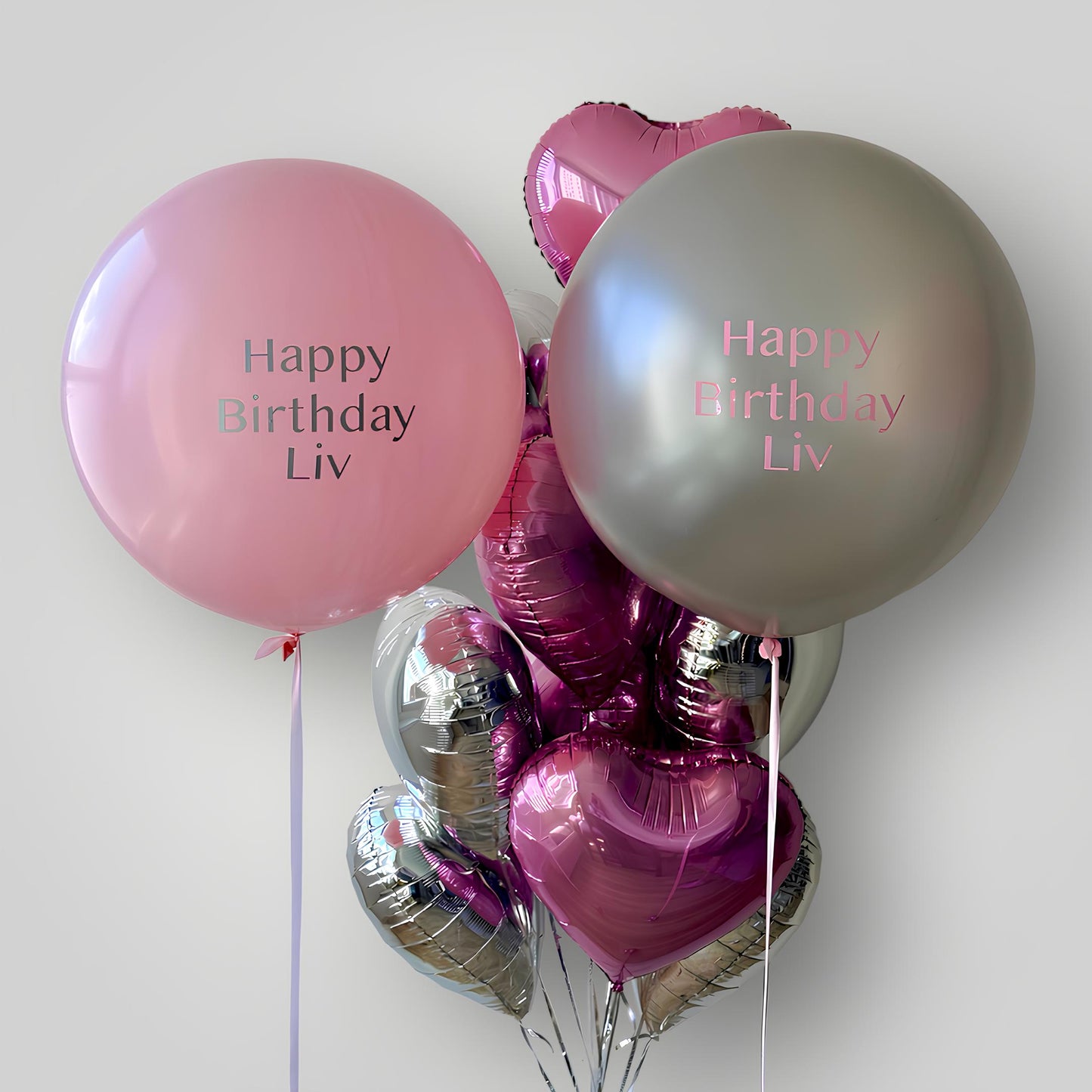 Pink & Silver Medium Birthday Set