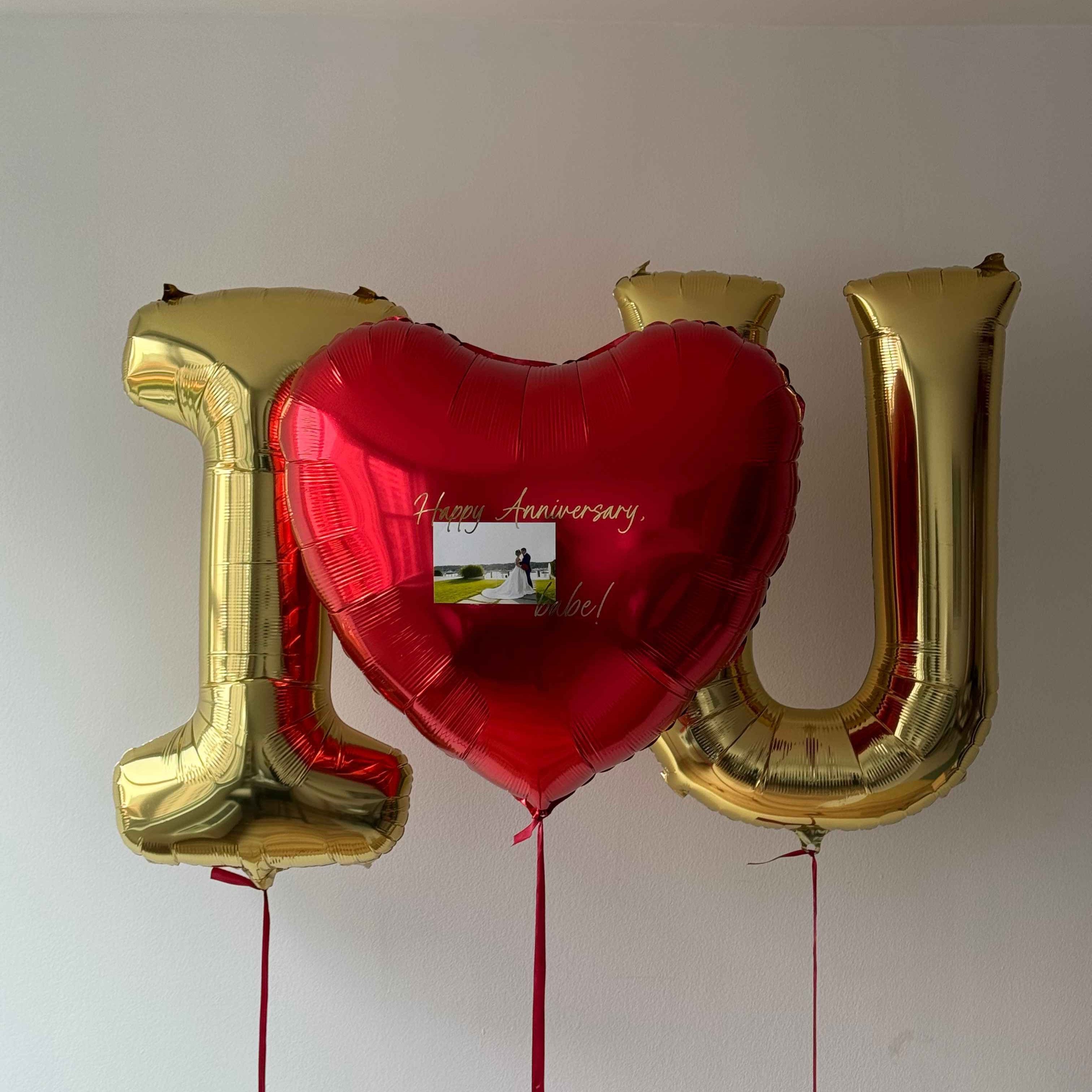 I LOVE U - Red & Gold Set (Customized)