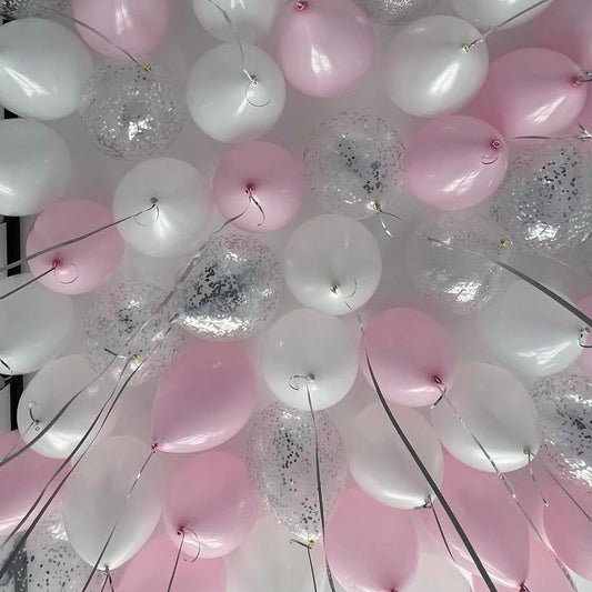 Pearl Pink White Balloons