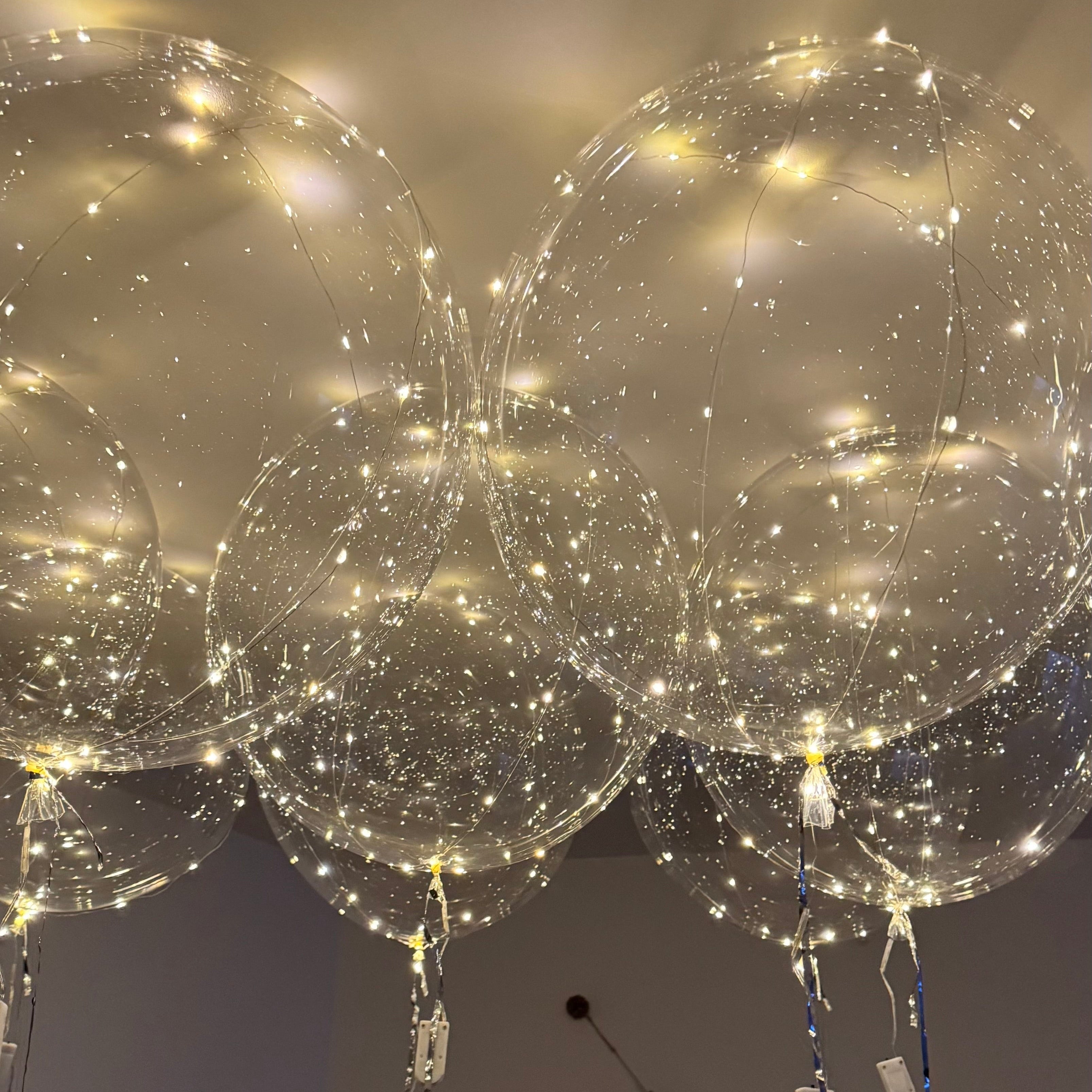 5 LED Christmas & NYE Balloons (helium inflated)